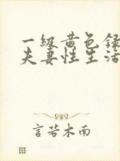 一级黄色录像片夫妻性生活录像片