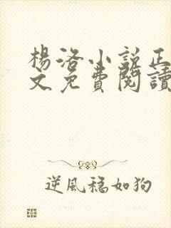 杨洛小说正版全文免费阅读封面