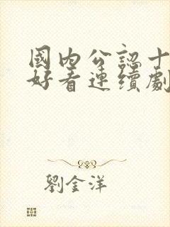 国内公认十部最好看连续剧