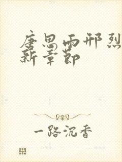 唐思雨邢烈寒最新章节