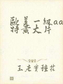 欧美一级aaa特黄大片封面