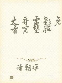 大哥电影免费观看完整版封面