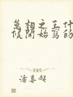 万相之王什么时候开始写的封面