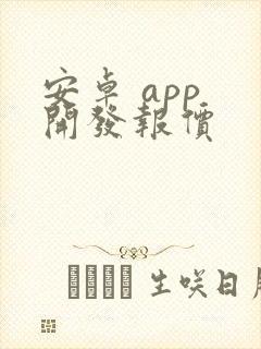 安卓 app 开发报价