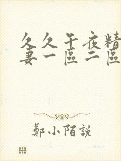 久久午夜精品人妻一区二区三区封面