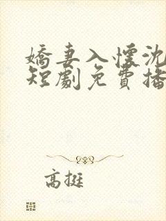 娇妻入怀沈先生短剧免费播放