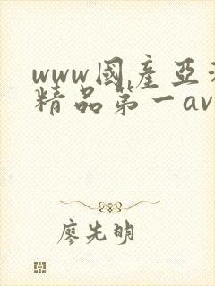 www国产亚洲精品第一av