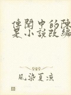 传闻中的陈芊芊是小说改编的吗