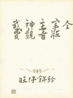 武神主宰全集免费观看版