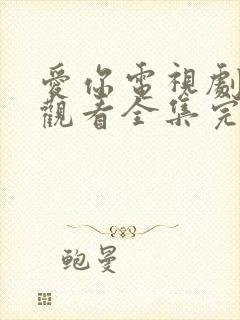 爱你电视剧免费观看全集完整版高清