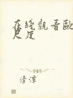 在线观看欧美大尺度封面