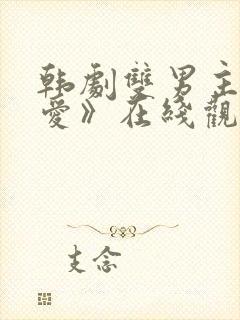 韩剧双男主《试爱》在线观看封面