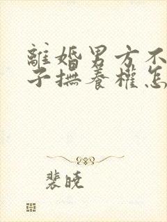 离婚男方不给孩子抚养权怎么办?