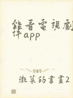 能看电视剧的软件app