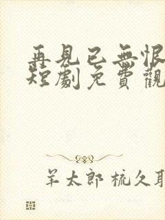 再见已无恨无爱短剧免费观看