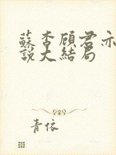 苏杳顾君亦的小说大结局