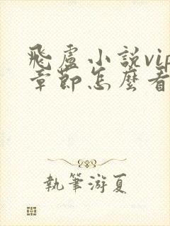 飞卢小说vip章节怎么看