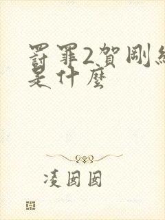 罚罪2贺刚结局是什么封面