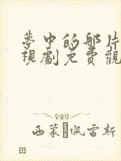 梦中的那片海电视剧免费观看全集