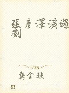 张彦泽演过哪些剧