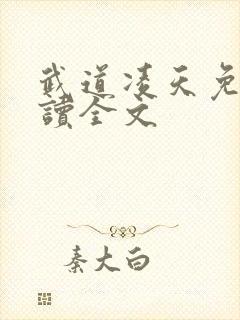 武道凌天免费阅读全文