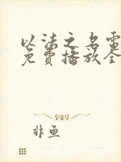 以法之名电视剧免费播放全集