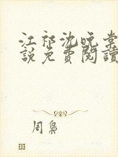 江祁沈晚棠的小说免费阅读