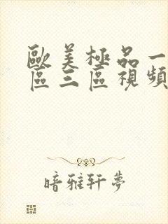 欧美极品一区二区三区视频