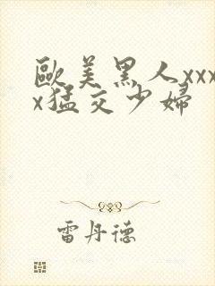 欧美黑人xxxx猛交少妇封面