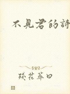 不见君的诗句