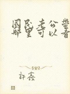 国民老公带回家哪里可以看