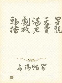 韩剧满天星在线播放免费观看