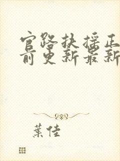 官路扶摇正版超前更新最新版本封面