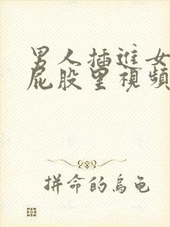 男人插进女人的屁股里视频