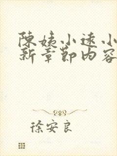 陈姨小远小说最新章节内容