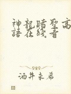 神龙赌圣高清粤语在线看