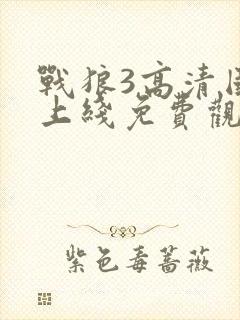 战狼3高清国语上线免费观看封面