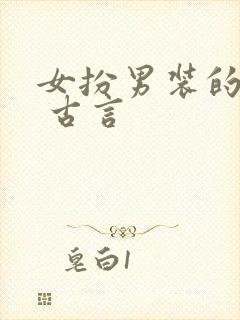 女扮男装的小说 古言