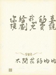 你给我的喜欢电视剧免费观看高清全集