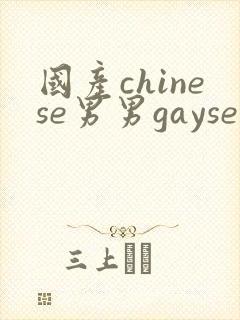 国产chinese男男gaysex网站