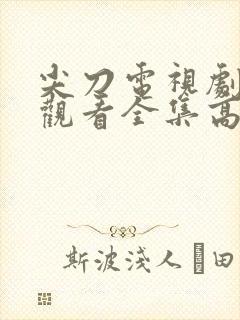 尖刀电视剧免费观看全集高清