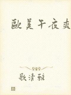 欧美午夜爽片
