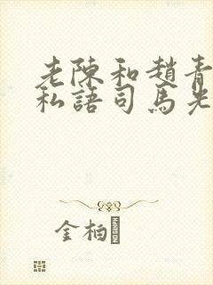 老陈和赵青窃窃私语司马光小说