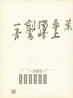 一剑独尊叶玄 青鸾峰上封面