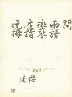 晚夜微雨问海棠拇指琴谱