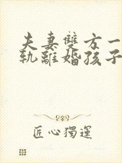 夫妻双方一方出轨离婚孩子会怎么判