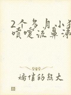 2个多月小猫打喷嚏流鼻涕