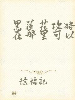 黑莲花攻略手册在哪里可以免费阅读