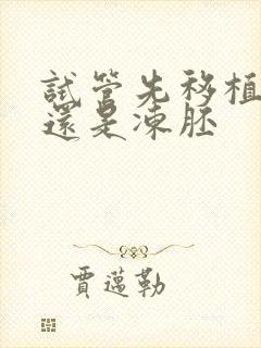 试管先移植囊胚还是冻胚