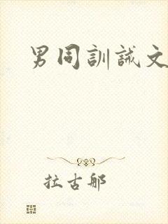 男同训诫文封面